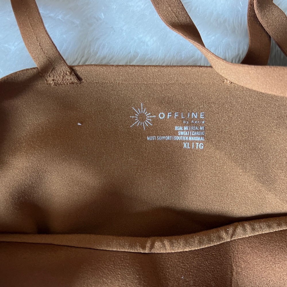 Aerie Brown Active Wear Set Top XL Bottom L long - Picture 3 of 6